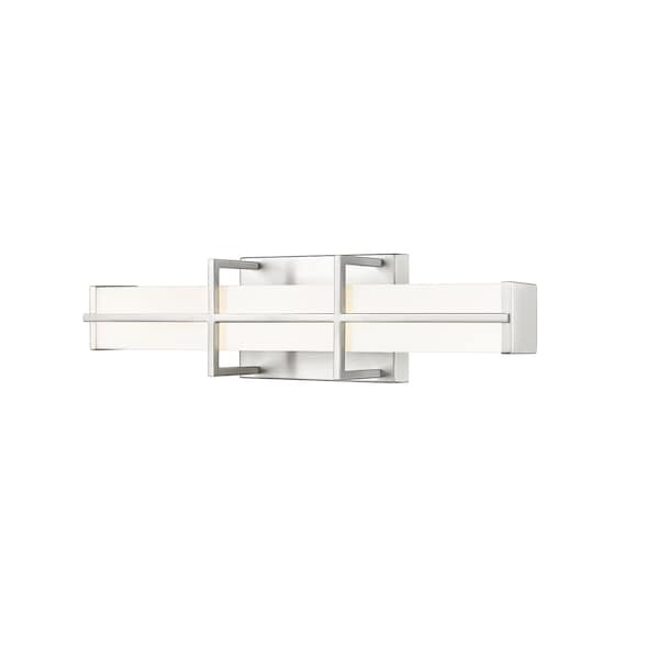 Z-Lite Harrison Vanity, 1-Light, 18 In.W x 4 In.L x 4.75 In.H, Brushed Nickel/Frosted 1011-18W-BN-LED - main